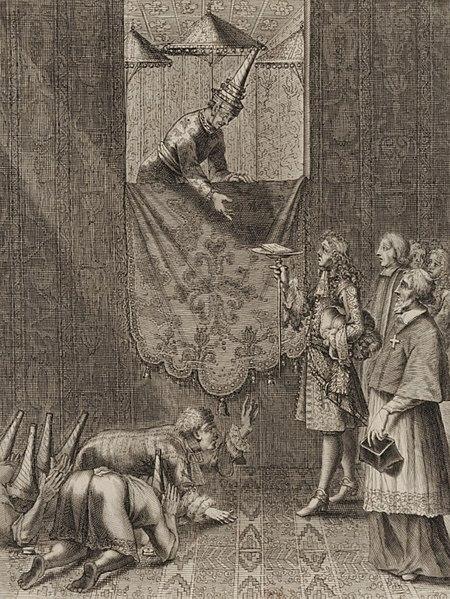 French ambassador Chevalier de Chaumont with King Narai